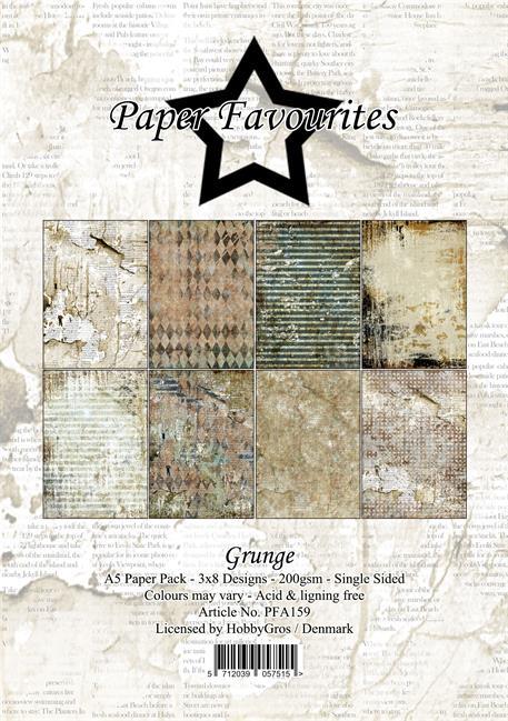 Paper Favourites Grunge 3x8design 14,85x21cm 200g